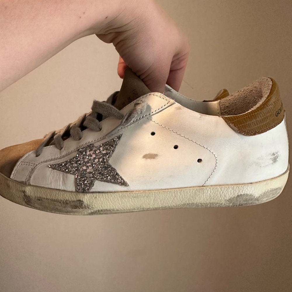 Golden Goose Brown Croc Lo Stars 37